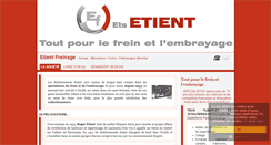 Desktop Screenshot of etient-freins.com